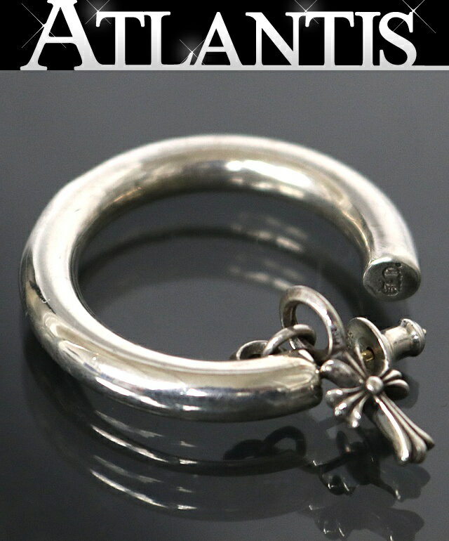 CHROME HEARTS 銀座店 クロムハーツ スタックCHクロスチャーム フープピアス メンズ シルバー SV925 102151