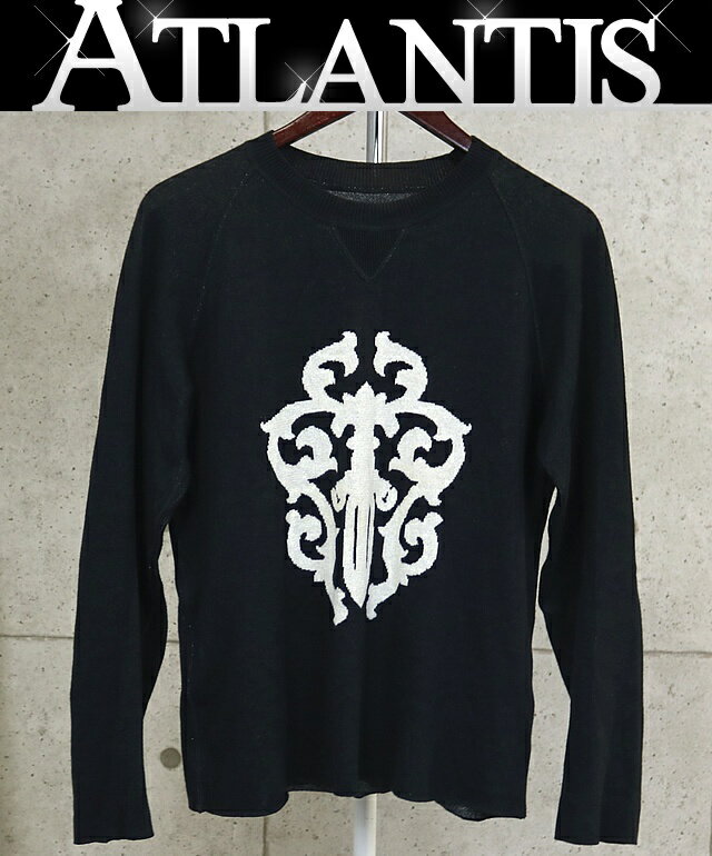 CHROME HEARTS 銀座店 クロムハーツ×ルシアンペラフィネ メンズ ダガー カシミヤ混合 ニット size:XL 黒 102693