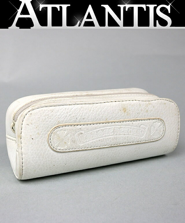 CHROME HEARTS 銀座店 クロムハーツ メガネケース ハードケース 眼鏡ケース ダガージップ レザー 白 102867