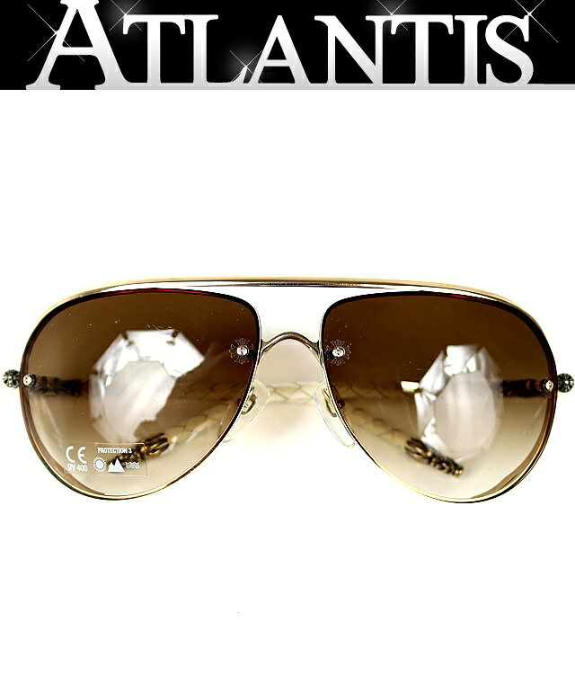 CHROME HEARTS 銀座店 クロムハーツ 【JEWEL BOX】 サングラス 眼鏡 アイウェア メンズ レザー SV925 茶系/白 102813