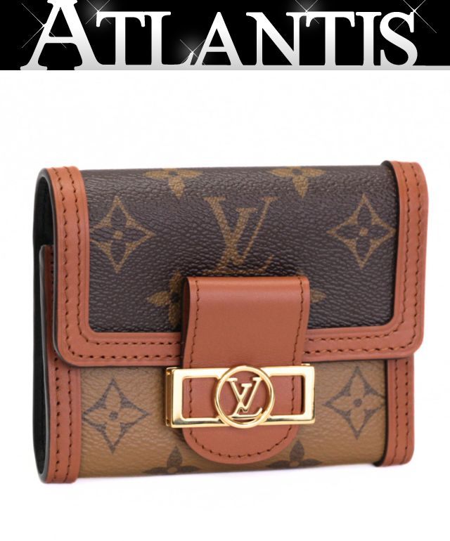 乐天商城 - 極美品 ルイヴィトン Louis Vuitton ポルトフォイユ ドーフィーヌ 三つ折り財布 モノグラムリバース M68725 【74482】