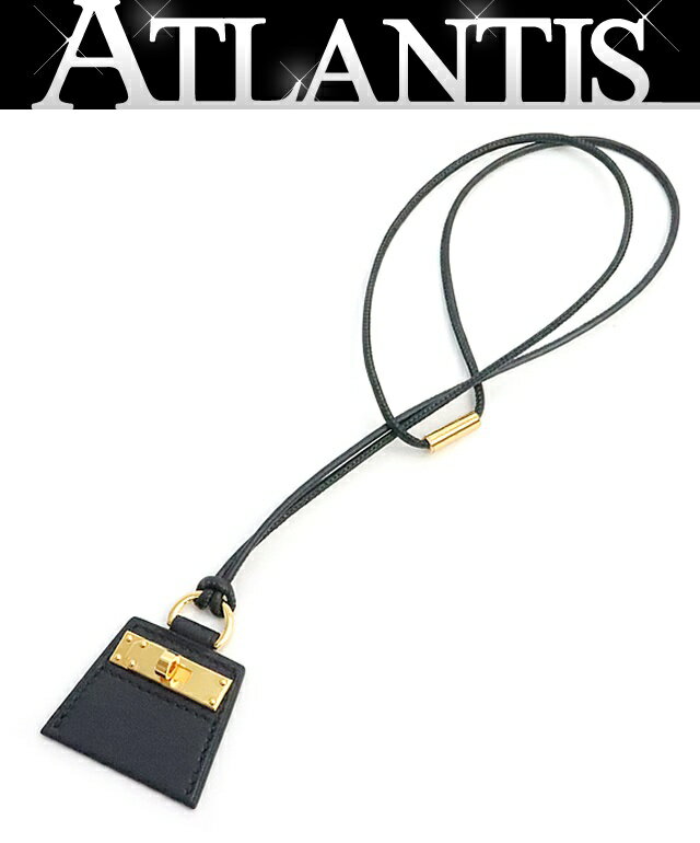 Rakuten - 【広尾店】 エルメス HERMES モンプティケリーPM ネックレス スイフト 黒 G金具 【19003】