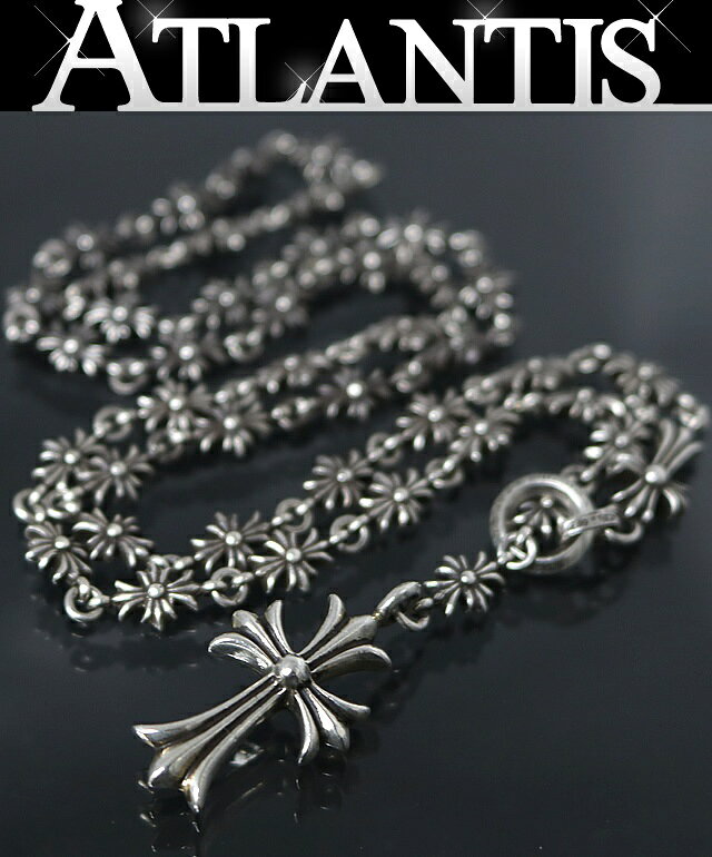CHROME HEARTS 銀座店 クロムハーツ タイニーファットクロス ECHプラス ロザリオ チョークチェーン ネックレス シルバー SV925 103030