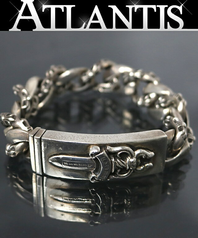 CHROME HEARTS 銀座店 クロムハーツ ダガーID ファンシー リンク ブレス 13リンク メンズ シルバー SV925 102269