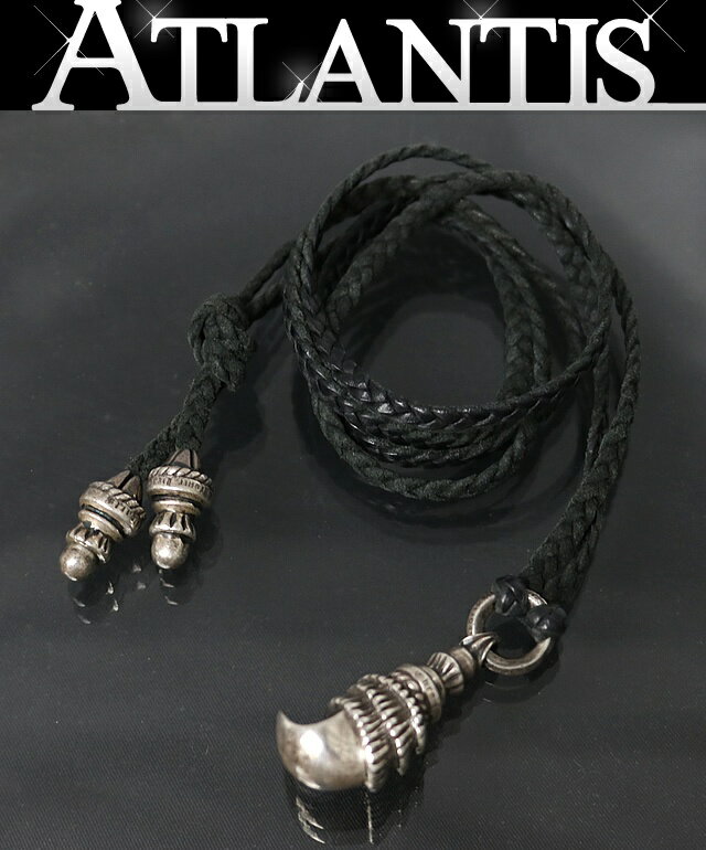 Rakuten - CHROME HEARTS 銀座店 クロムハーツ クロー ペンダント レザーブレイド ネックレス メンズ シルバー SV925 黒 102597