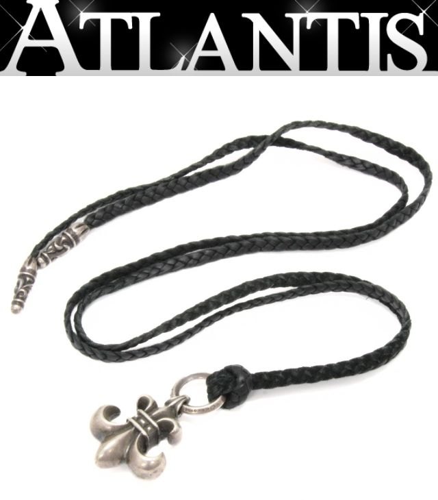 Rakuten - CHROME HEARTS 新宿店 クロムハーツ オールドBSフレア レザーブレイド ネックレス メンズ シルバー SV925 黒 30926