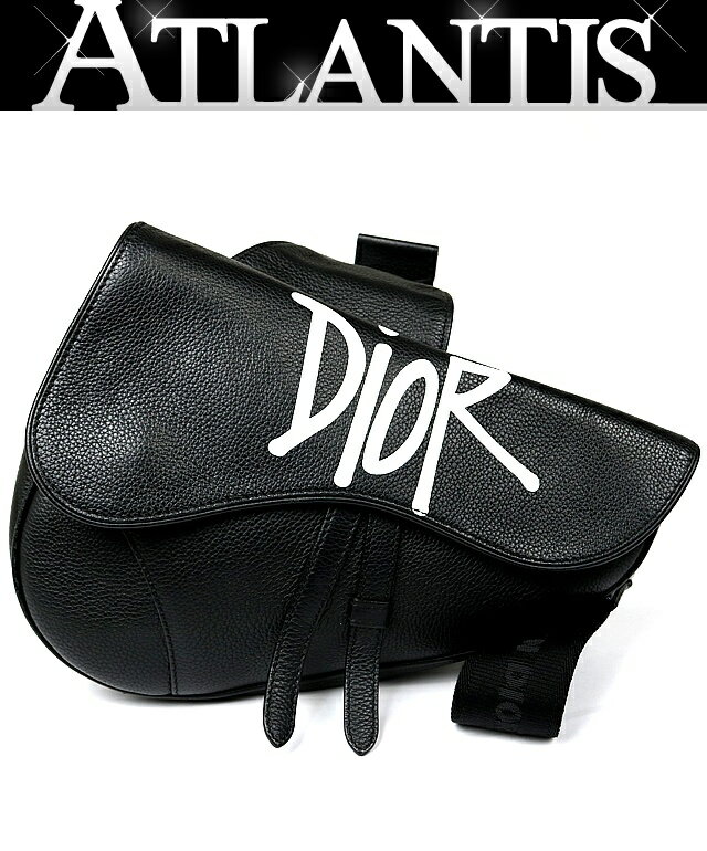 Dior 銀座店 ディオール ステューシー コラボ サドルバッグ メンズ 黒 103210