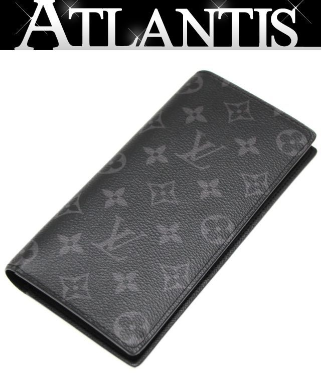 Rakuten - 美品 ルイヴィトン Louis Vuitton ポルトフォイユ・ブラザ 二つ折り長財布 モノグラム・エクリプス M61697 RFID 【74688】