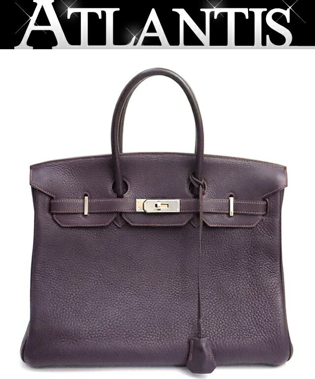 Rakuten - 【広尾店】美品 エルメス HERMES バーキン35 ハンドバッグ トリヨンクレマンス レザン SV金具 □F刻印(2002年) 【19086】