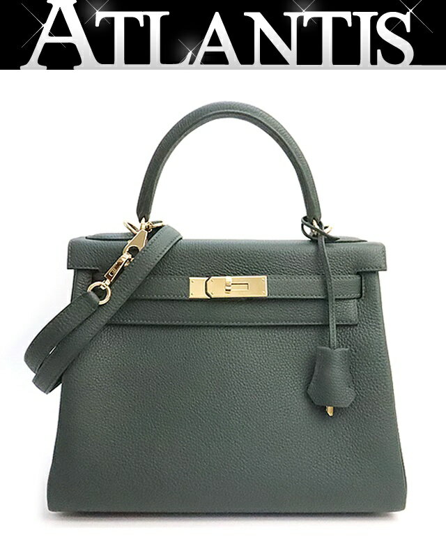 乐天商城 - 【広尾店】 極美品 エルメス HERMES ケリー28 ハンドバッグ 2WAYバッグ 内縫い トゴ ヴェールマングローブ G金具 K刻印(2025年) 【19120】