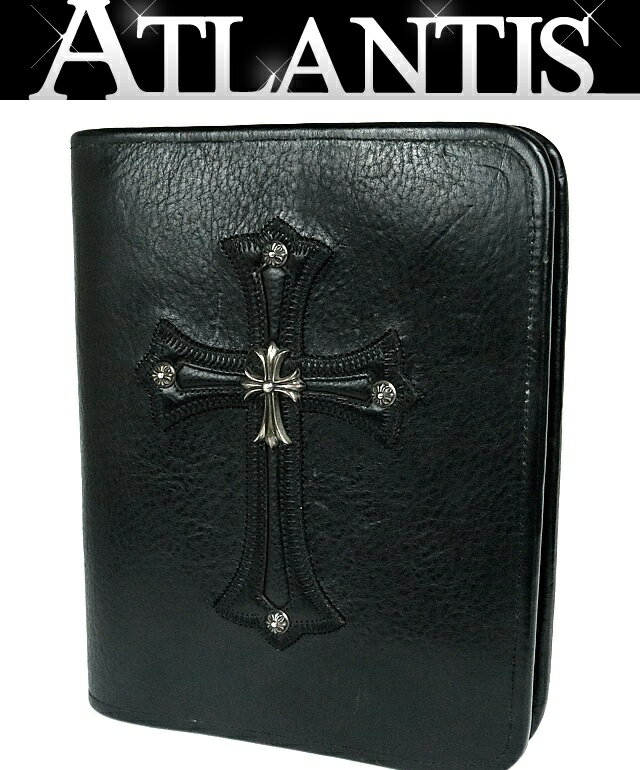 CHROME HEARTS 銀座店 クロムハーツ スモールクロス ダガージップ ケース ポートフォリオ フォトアルバム インテリア SV925 黒 103284