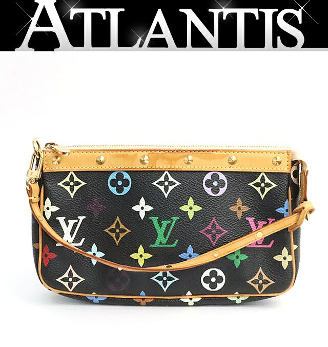 Rakuten - 【広尾店】ルイヴィトン Louis Vuitton ポシェットアクセソワール アクセサリーポーチ モノグラム マルチカラー 黒 M92648 【19130】