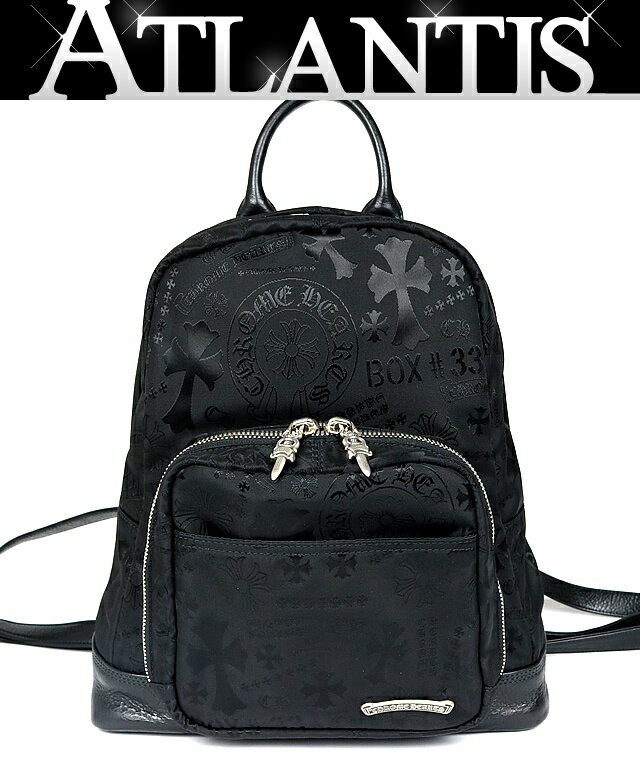 Other - CHROME HEARTS 銀座店 美品 クロムハーツ 7TH GRADE MINI CHプラスナイロン総柄バックパック メンズ シルバー SV925 黒 102474