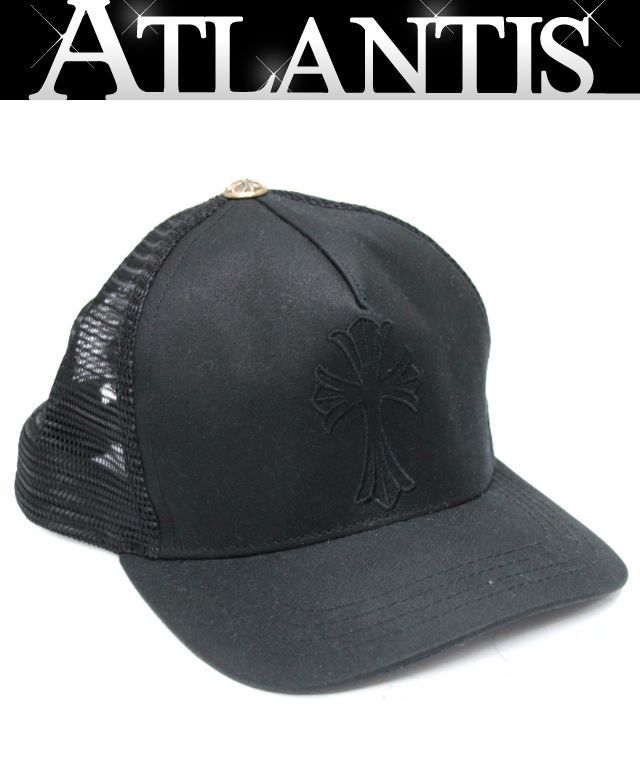 Rakuten - CHROME HEARTS 新宿店 クロムハーツ スモールクロス トラッカーキャップ 帽子 シルバー SV925 メンズ 黒 31016