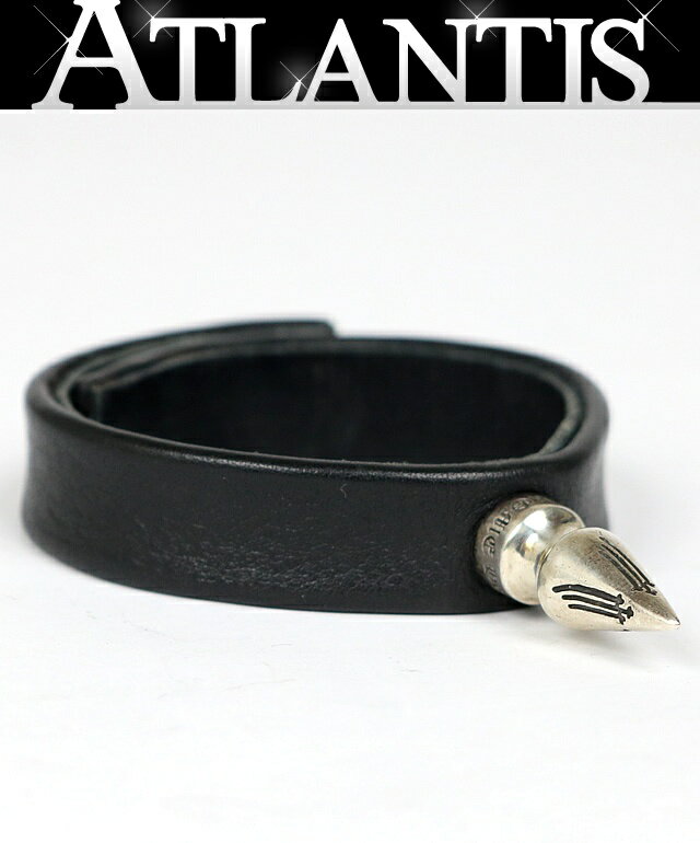 Rakuten - CHROME HEARTS 銀座店 クロムハーツ スパイク ホースシュー スナップ レザーブレス メンズ シルバー SV925 黒 102020