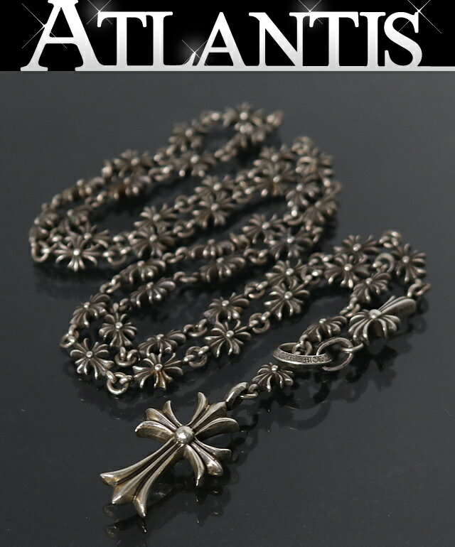 乐天商城 - CHROME HEARTS 銀座店 クロムハーツ タイニーファットクロス ECHプラス ロザリオ チョークチェーン ネックレス シルバー SV925103246