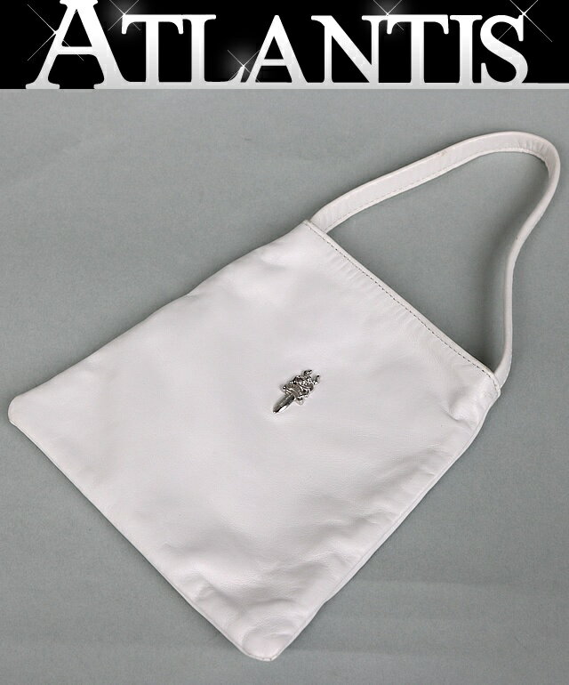 Rakuten - CHROME HEARTS 銀座店 クロムハーツ ドラキュラ ダガーパーツ ミニ ハンドバッグ レザー シルバー SV925 白 102810