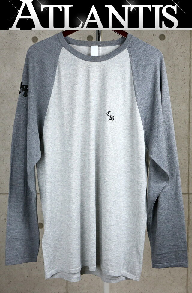 乐天商城 - CHROME HEARTS 新宿店 クロムハーツ 新品 Y NOT トリプルクロスパッチ付き ラグラン ロンT メンズ size:XL グレー 31190