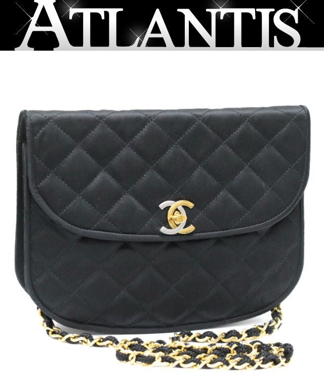 CHANEL 希少 サテン ミニマトラッセ 6連チェーン ラインストーン CHANEL（シャネル） スター ミニ マトラッセ チェーンショルダーバッグ