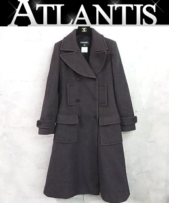 Rakuten - 【広尾店】 シャネル CHANEL ココマークボタン ウールロングコート ダブル ブラウン×ネイビー size36 P1844V10543 【19228】