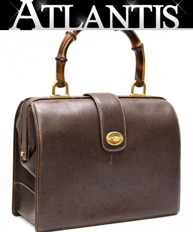 Rakuten - GUCCI グッチ ヴィンテージ バンブー ドクターズバッグ レザー ダークブラウン000 110 0061 【74863】