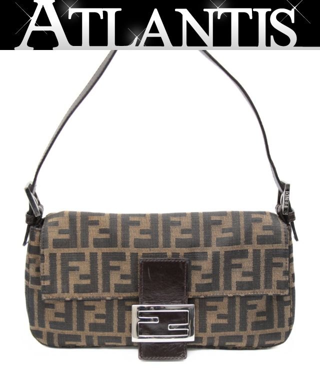Rakuten - フェンディ FENDI マンマバケット ショルダーバッグ ズッカ ブラウン キャンバス S金具 【74795】