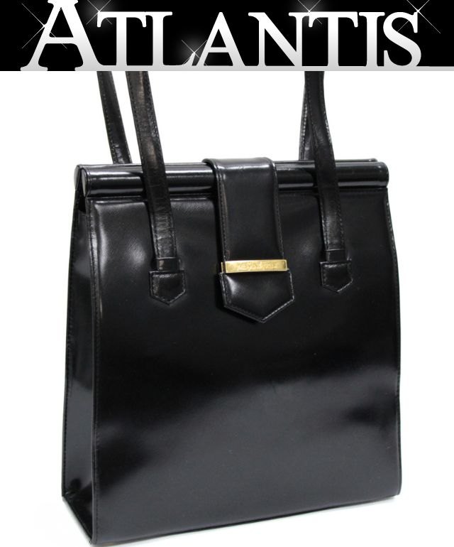 Rakuten - イヴサンローラン YVES SAINT LAURENT ヴィンテージ ショルダーバッグ レザー 黒 【74800】