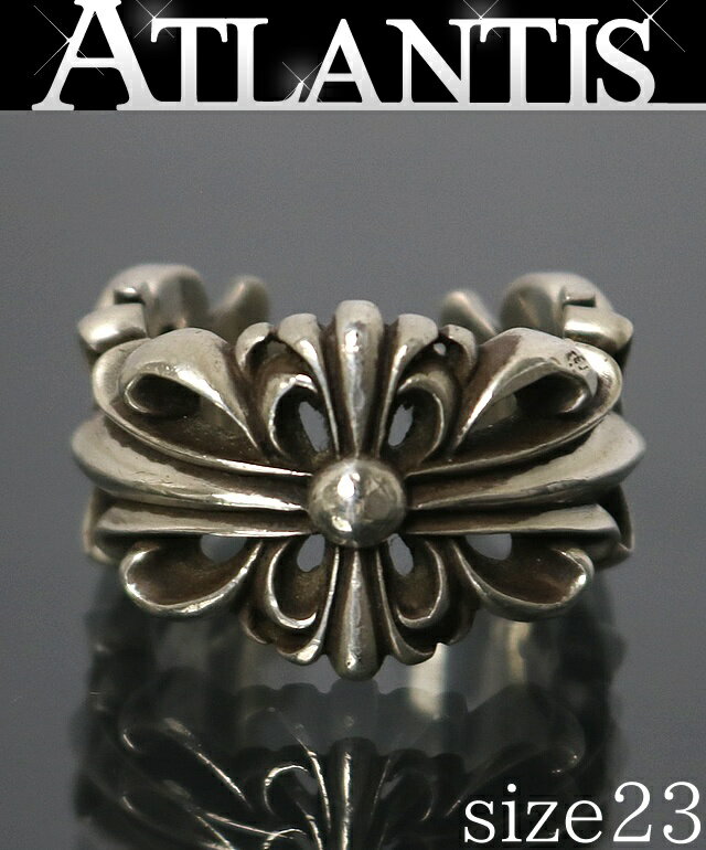 乐天商城 - CHROME HEARTS 新宿店 クロムハーツ ダブルフローラルクロス リング 指輪 メンズ シルバー SV925 約23号 31287