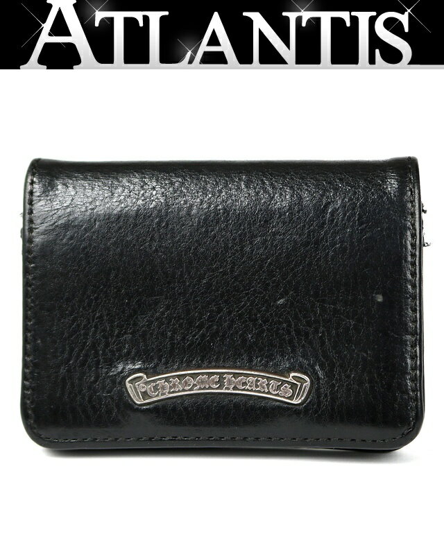 Rakuten - CHROME HEARTS 新宿店 クロムハーツ 3ポケット レザー カードケース 名刺入れ メンズ シルバー SV925 黒 31348