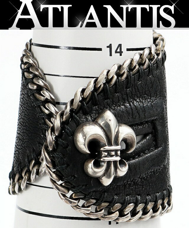 Rakuten - CHROME HEARTS 新宿店 クロムハーツ BSフレア レザー チェーン ブレス メンズ シルバー SV925 31280