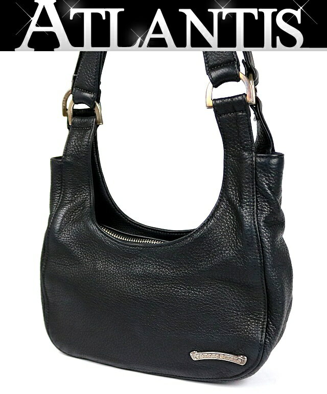 Rakuten - CHROME HEARTS 新宿店 クロムハーツ HOBO スクロールラベル ショルダーバッグ レザー メンズ シルバー SV925 黒 31333