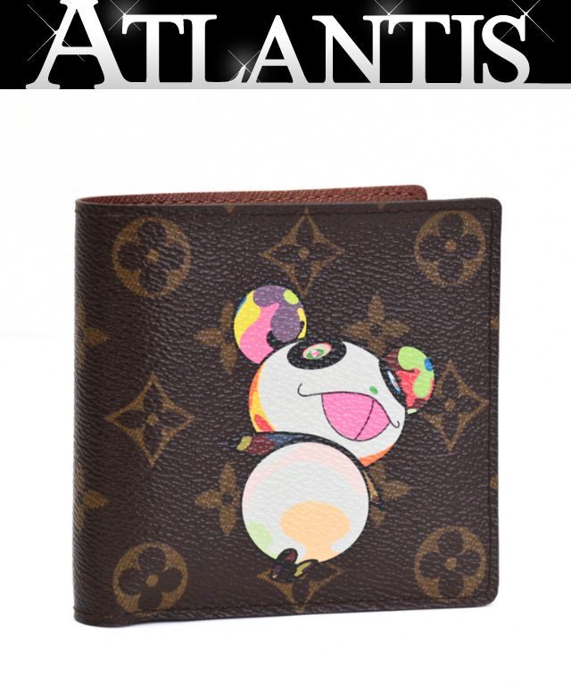 Rakuten - 美品 ルイヴィトン Louis Vuitton ポルトフォイ マルコ 二つ折り財布 村上隆 モノグラムパンダ M61666 【75082】