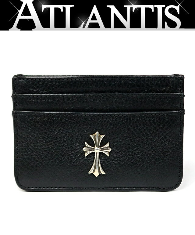 Rakuten - CHROME HEARTS 銀座店 クロムハーツ 新品 タイニーCHクロス ダブルサイド カードケース メンズ レザー SV925 黒 103438