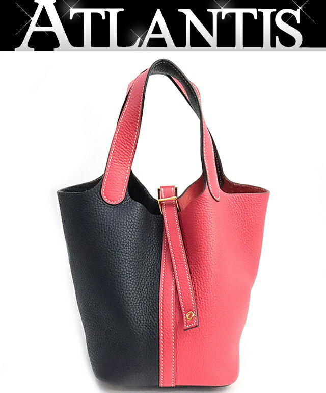 Rakuten - 【広尾店】美品 エルメス HERMES ピコタンロックPM カザック ハンドバッグ トリヨンクレマンス ローズエクストリーム×ブルーニュイ G金具 D刻印(2019年) 【19305】