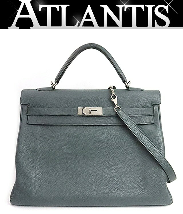 Rakuten - 【広尾店】エルメス HERMES ケリー40 ハンドバッグ 2WAYバッグ トリヨンクレマンス ブルーオラージュ SV金具 □Q刻印(2013年) 【19290】