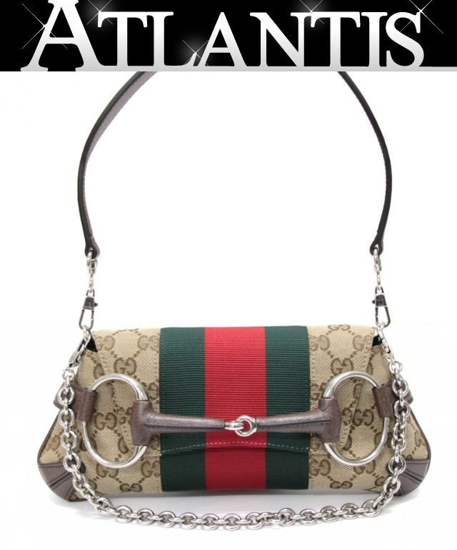 Rakuten - 極美品 グッチ GUCCI ホースビット ハンドバッグ スモール シェリーライン GGキャンバス×レザー ベージュ 764339 【74976】