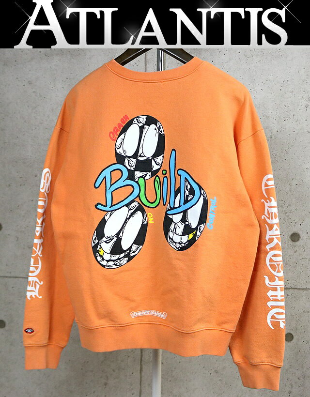 Rakuten - CHROME HEARTS 銀座店 クロムハーツ PPO MATTY BOY LINK BUILD クルーネック スウェット 長袖 メンズ size:L オレンジ 103477