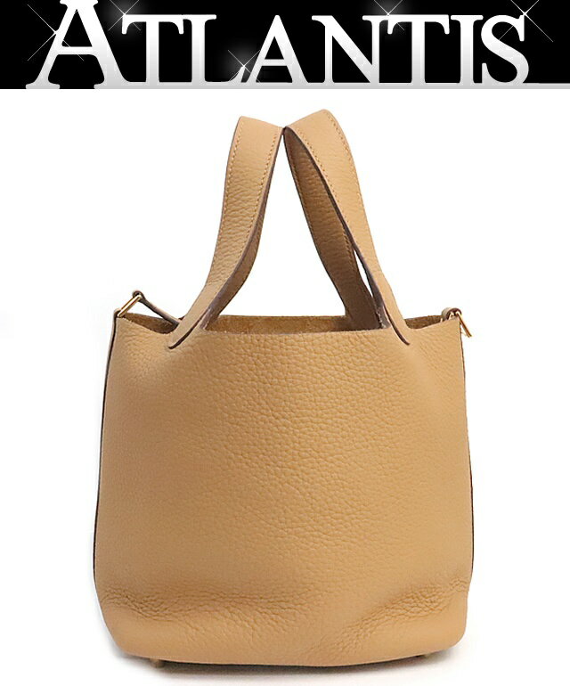 Rakuten - 【広尾店】極美品 エルメス HERMES ピコタンロックPM ハンドバッグ トリヨンクレマンス ビスキュイ W刻印(2024年)G金具 【19318】
