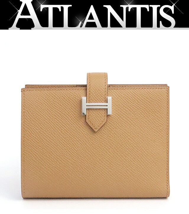 Rakuten - 【広尾店】新品 エルメス HERMES ベアンコンパクト 二つ折り財布 エプソン ビスキュイ K刻印(2025年) SV金具 【19317】