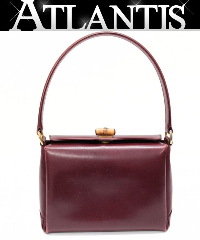 樂天商城 - グッチ GUCCI ヴィンテージ バンブー ターンロック ハンドバッグ レザー 赤 【74640】