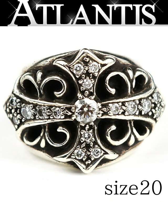 乐天商城 - CHROME HEARTS 銀座店 クロムハーツ インボイス付き キーパーリング パヴェダイヤ 指輪 シルバー SV925 約20号 103475
