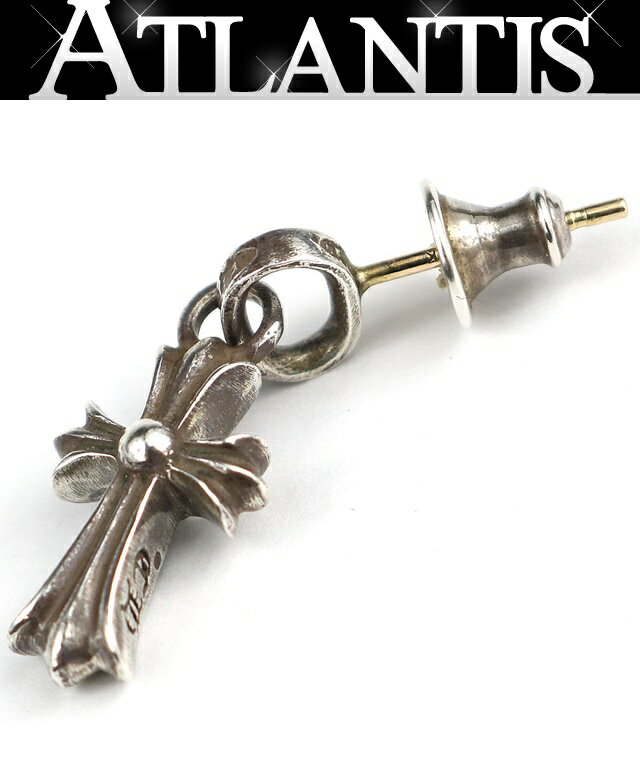 耳環 - CHROME HEARTS 銀座店 クロムハーツ 新型 ベイビー ファットクロスチャーム ドロップ ピアス メンズ シルバー SV925 103499