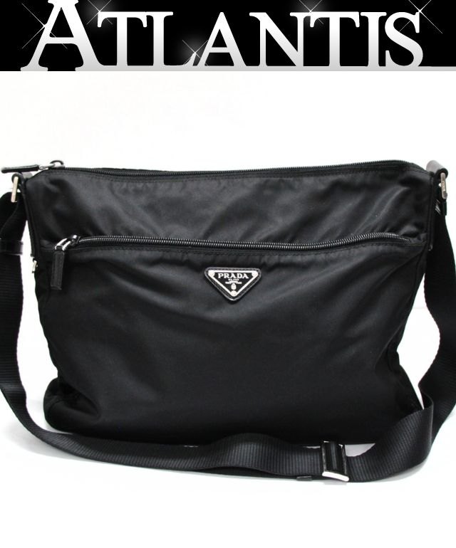 Rakuten - プラダ PRADA 三角ロゴ ショルダーバッグ ナイロン 黒 【74973】
