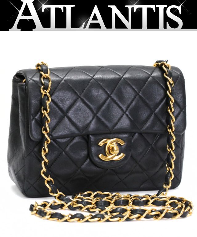Rakuten - シャネル CHANEL ミニマトラッセ17 チェーンショルダーバッグ ラム 黒 G金具 5番台 【75023】