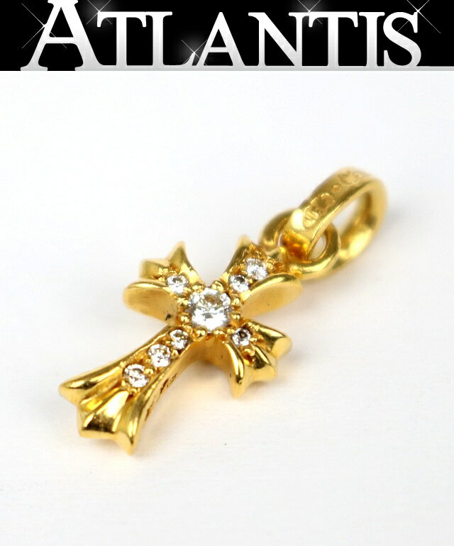 乐天商城 - CHROME HEARTS 銀座店 クロムハーツ 22K ベイビーファットクロスチャーム パヴェダイヤ ペンダント トップ ゴールド 103568