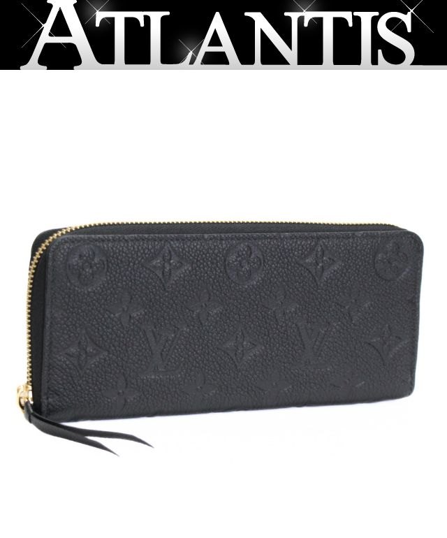 樂天商城 - ルイヴィトン Louis Vuitton ポルト・フォイユ クレマンス ラウンドファスナー 長財布 モノグラム アンプラント 黒 M60171 【75233】