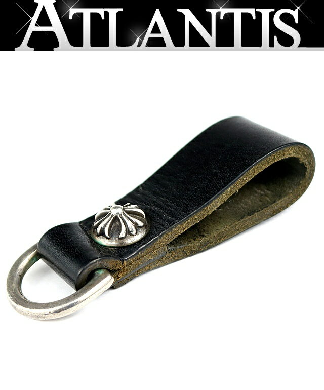 乐天商城 - CHROME HEARTS 新宿店 クロムハーツ クロスボタン Dリング ベルトループ メンズ レザー シルバーSV925 黒 31207