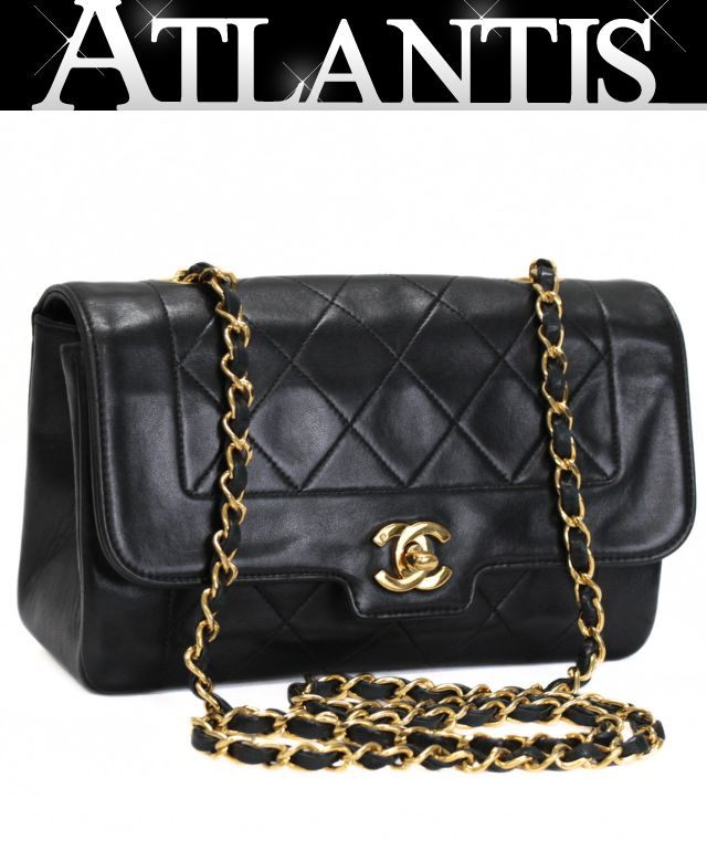 樂天商城 - CHANEL シャネル マトラッセ22 チェーンショルダーバッグ ラム 黒 G金具 2番台 【75029】
