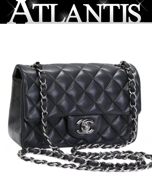 乐天商城 - シャネル CHANEL ミニマトラッセ20 チェーンショルダーバッグ ラム 黒 S金具 23番台 A69900 【75033】
