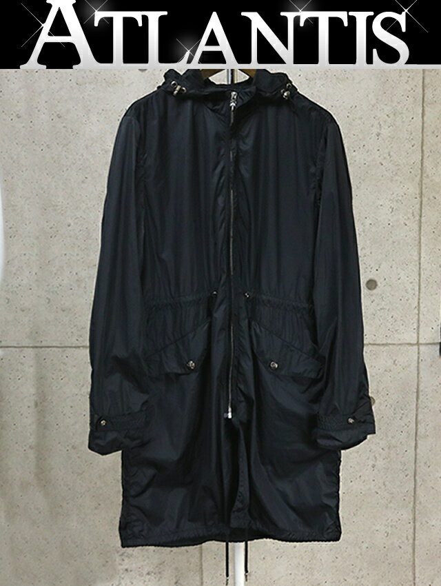 乐天商城 - CHROME HEARTS 新宿店 クロムハーツ PUDDLES レザー CHクロスパッチ ナイロン コート メンズ size:M 黒 31411